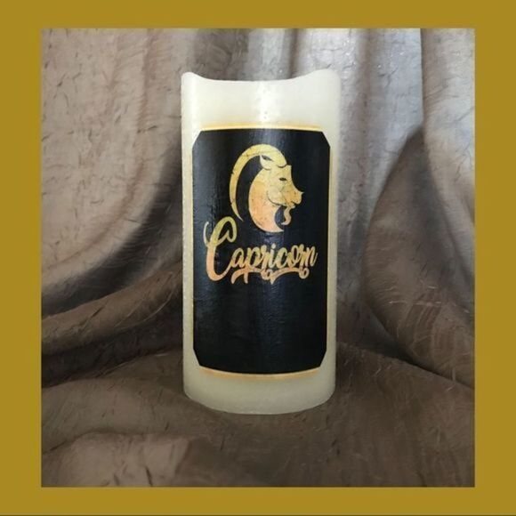 NWOT. Capricorn ♑️ Zodiac Flameless Candle with Timer - Picture 1 of 6